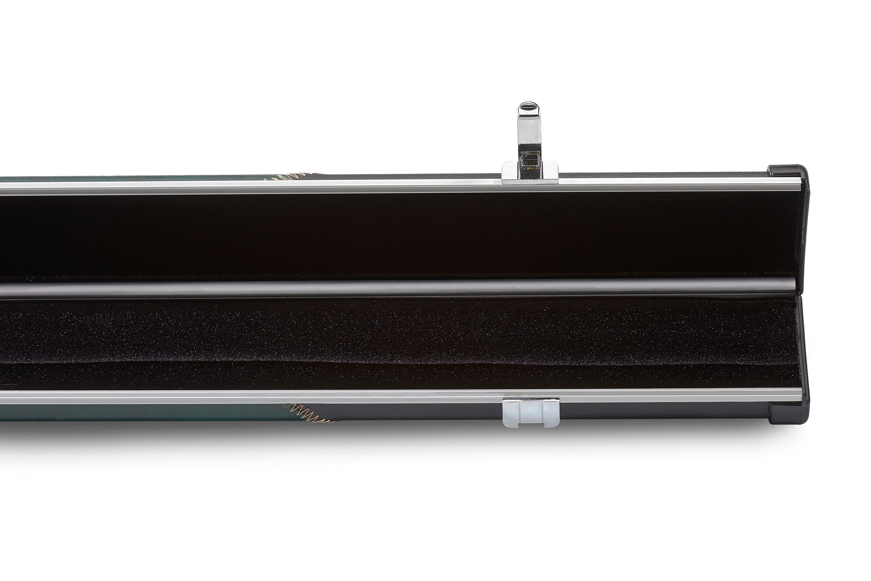 One Piece Wide Black & Green Stripe Halo Cue Case Free Delivery!