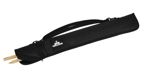 Black Nylon Short Zip Two Piece Cue Case With Strap