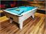 Supreme Winner Pool Table in Italian Grey Finish with Blue Cloth - Installation Picture