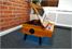 ArcadePro Triton Coffee Table Arcade Machine in Oak - Screen Up (Side)