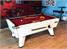 Supreme Winner Pool Table in White Pearl Finish with Red Cloth - Installation Picture