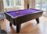 Supreme Winner Pool Table in Fusion Finish with Purple Cloth - Installation Picture