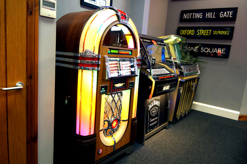 Rock-Ola Vinyl Bubbler Vinyl Jukebox - In Showroom