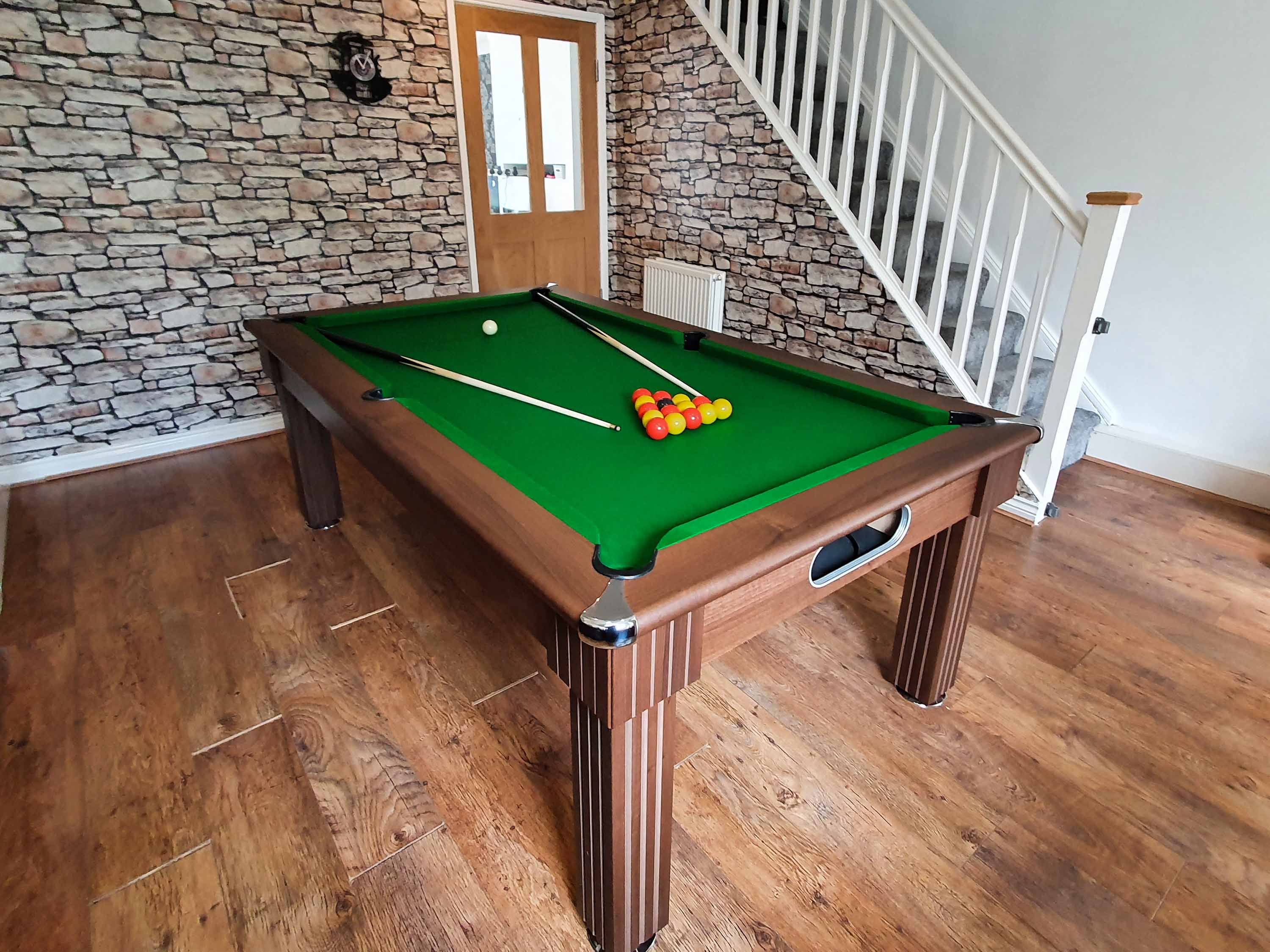 Florence Dark Walnut Pool Dining Table 6ft, 7ft Sorrento Dark