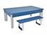 Fusion Pool Dining Table - Midnight Blue Finish - Wooden Table Top With Bench