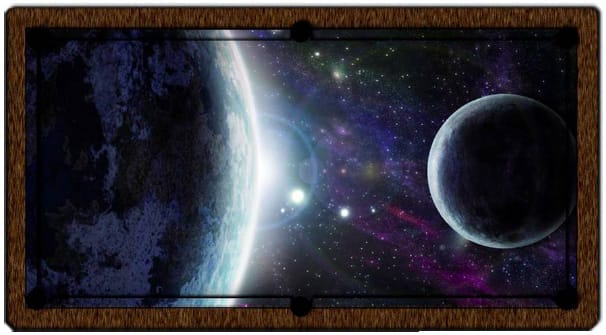 Earth and Moon Pool Table Cloth