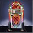 Rock-Ola Crystal Bubbler CD Jukebox - Aluminium And Brass on Plinth