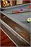 Brunswick Bridgeport American Pool Table In Graphite - Top Rail Detail