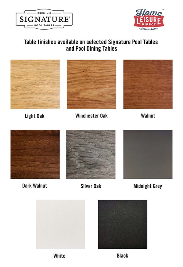 Signature Finish Samples - May 2021