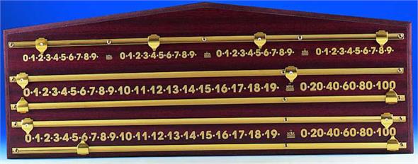 4 Player Marking Board Mahogany - UK Made