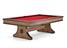 Brunswick Edinburgh American Pool Table In Weathered Oak and Pedestal Legs - White Background