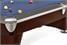 Brunswick Gold Crown VI American Pool Table In Skyline Walnut And Espresso - Side Detail
