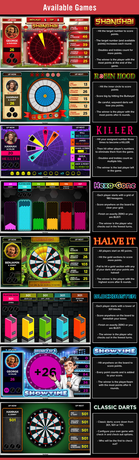 Interactive Darts System - Game Screenshots
