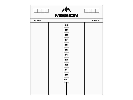 Mission White Cricket Acrylic Scoreboard