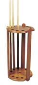 Round Brown Deluxe Cue Stand - 9 Cues