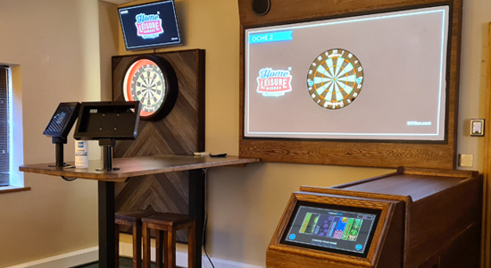 Interactive Darts in the Home Leisure Direct Showrooms