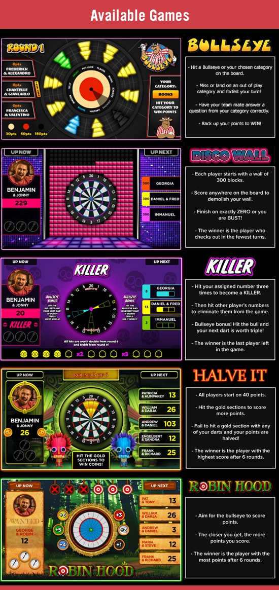 Augmented Reality Darts System Including Bullseye - Game Screenshots