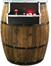 ArcadePro Barrel Wine Barrel Cocktail Arcade Machine - Red End (Cutout)