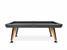 Diagonal Outdoor Pool Dining Table - Black Finish - Carbon Cloth - Side