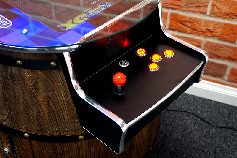 ArcadePro Barrel Cocktail Arcade Machine - Red Controls