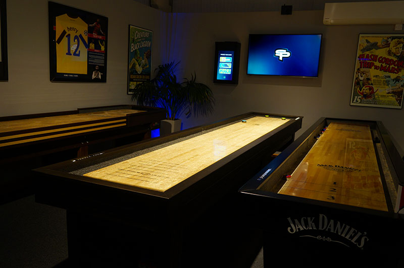 Shufflepucks Smart Shuffleboard System - In Showroom
