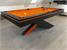 Olympus Pool Table Black and Orange - Orange Cloth