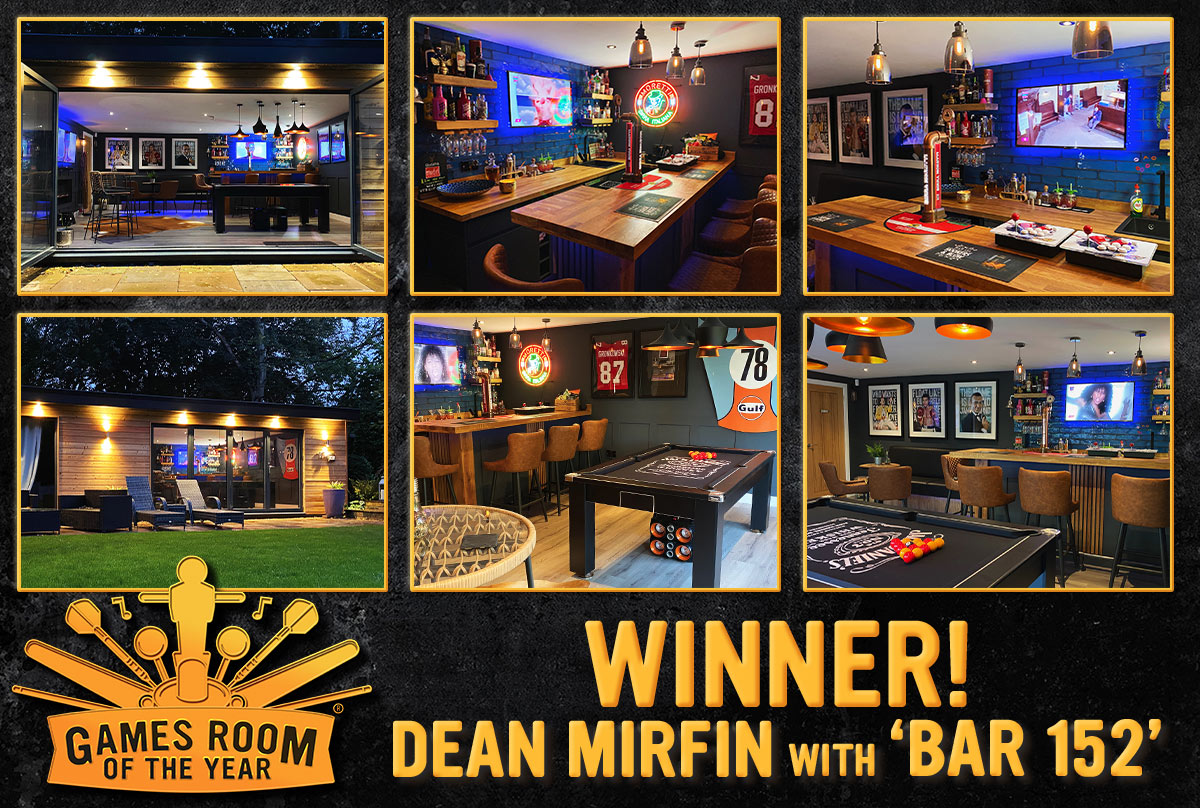Games Room of the Year 2021 Winner - Dean Mirfin with Bar 152