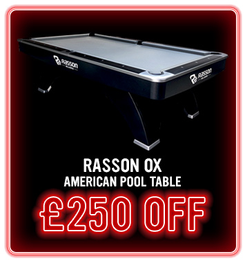 Rasson Ox Pool Table - £250 Off - Black Friday Deals Week