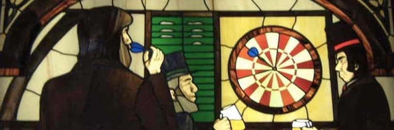 Competitive Socialising 2022 - Darts Stained Glass Window
