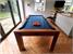 Signature Chester Pool Dining Table - Oak Finish - Blue Cloth without Dining Tops