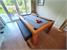 Signature Chester Pool Dining Table - Oak Finish - Pewter Cloth without Dining Tops