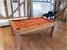 Signature Chester Pool Dining Table - Oak Finish - Orange Cloth