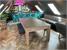 Signature Chester Pool Dining Table - Silver Mist Finish - Orange Cloth with Dining Tops