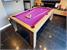 Signature Chester Pool Dining Table - Silver Mist Finish - Purple Cloth without Dining Top