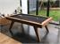 Signature Sexton Pool Dining Table - Oak Finish - Black Cloth
