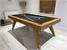 Signature Sexton Pool Dining Table - Oak Finish - Black Cloth