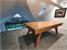 Signature Sexton Pool Dining Table - Oak Finish - Silver Cloth with Dining Tops