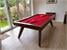 Signature Sexton Pool Dining Table - Walnut Finish - Red Cloth