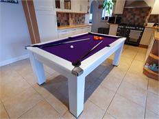 Signature Warwick Pool Dining Table - 6ft, 7ft: White Finish