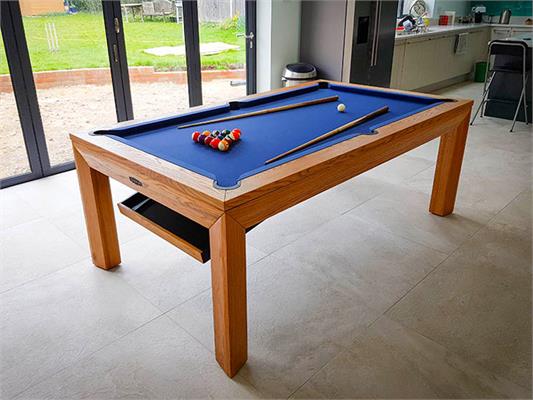 Signature Anderson Oak Pool Dining Table: 7ft