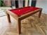 Signature Anderson Pool Dining Table - Oak Finish - Red Cloth