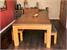 Signature Anderson Pool Dining Table - Oak and Walnut Finish - Red Cloth With Dining Tops