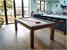 Signature Anderson Pool Dining Table - Silver Mist Finish - Silver Cloth