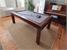 Signature Anderson Pool Dining Table - Walnut Finish - Silver Cloth