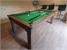 Signature Oxford Pool Dining Table - Walnut Finish - Green Cloth without Dining Tops