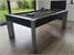 Fusion Pool Dining Table - Black Finish - Black Cloth