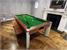 Fusion Pool Dining Table - Dark Walnut Finish - Green Cloth without Dining Tops