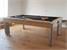 Fusion Pool Dining Table - Oak Finish - Black Cloth