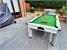 Fusion Pool Dining Table - White Finish - Green Cloth without Glass Top