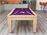 Signature Imperial Pool Dining Table - Light Oak Finish - Purple Cloth